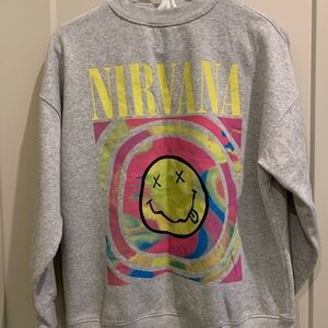 H&M Divided Gray Nirvana Graphic Sweatshirt